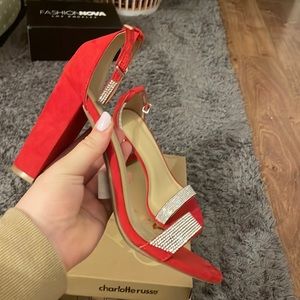 Red Charlotte Russe Morris Heels